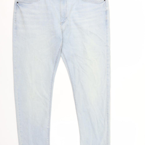 Marks and Spencer Womens Blue Cotton Skinny Jeans Size 38 in L30.5 in Regular Zip