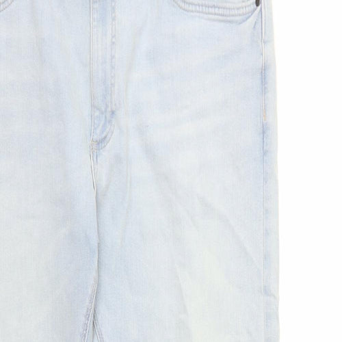 Marks and Spencer Womens Blue Cotton Skinny Jeans Size 38 in L30.5 in Regular Zip