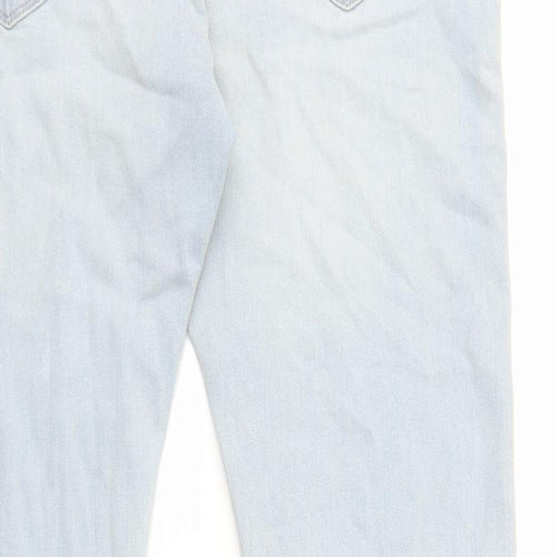 Marks and Spencer Womens Blue Cotton Skinny Jeans Size 38 in L30.5 in Regular Zip