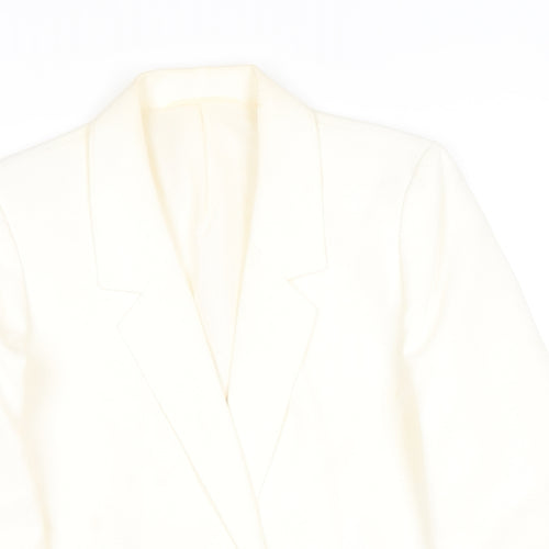 St Michael Womens Silver Jacket Blazer Size 12 Button