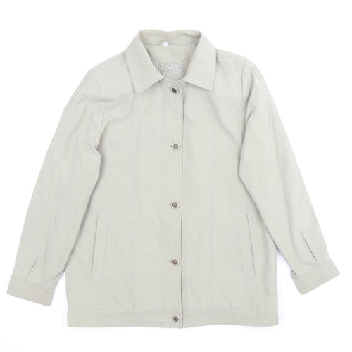 Klassik Womens Beige Jacket Size 10 Button