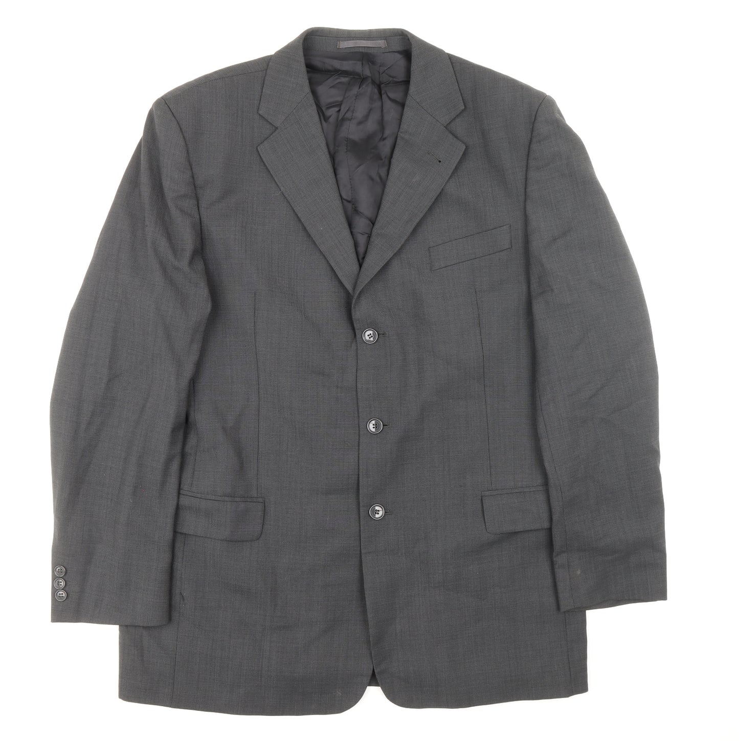 NEXT Mens Grey Wool Jacket Suit Jacket Size 42 - Outer Pockets