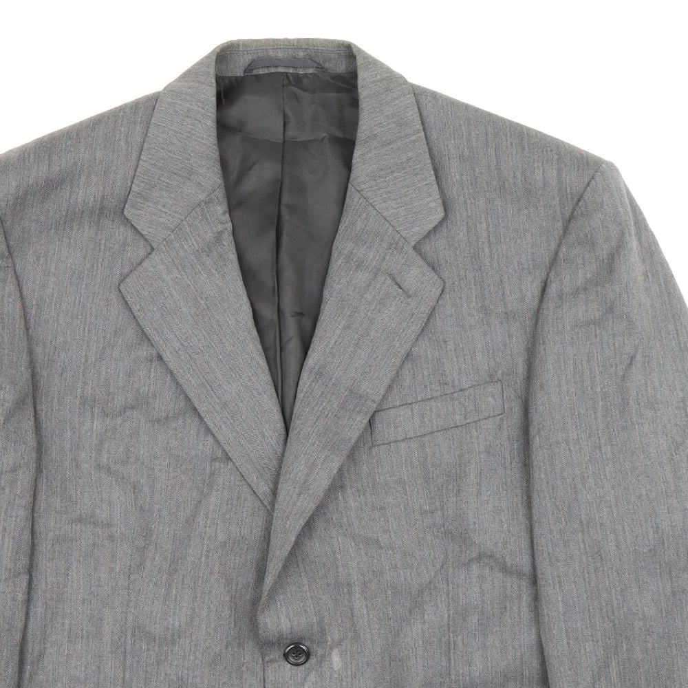 Burton Mens Grey Polyester Jacket Suit Jacket Size 44 - Outer Pockets