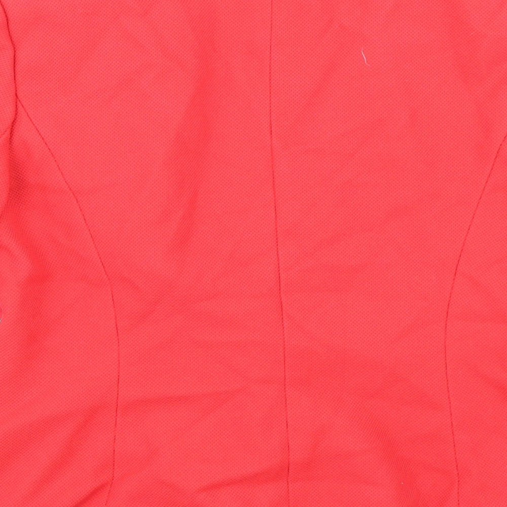 F&F Womens Red Polyester Jacket Blazer Size 10 - Fitted, Outer Concealed Pockets