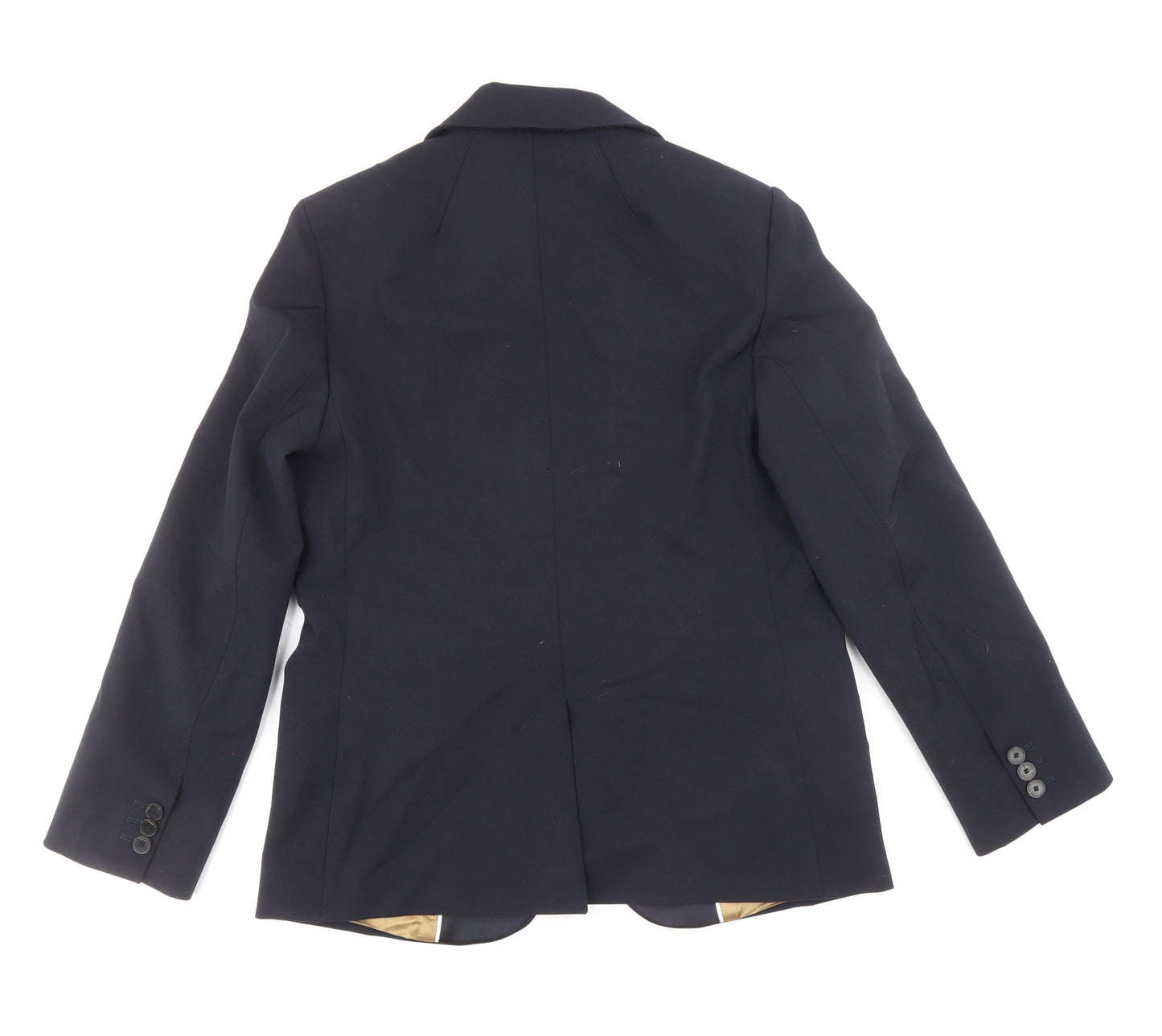 Jigsaw Womens Blue Polyester Jacket Blazer Size 10 - Satin Collar