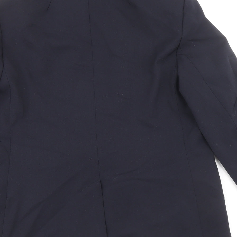 Jigsaw Womens Blue Polyester Jacket Blazer Size 10 - Satin Collar