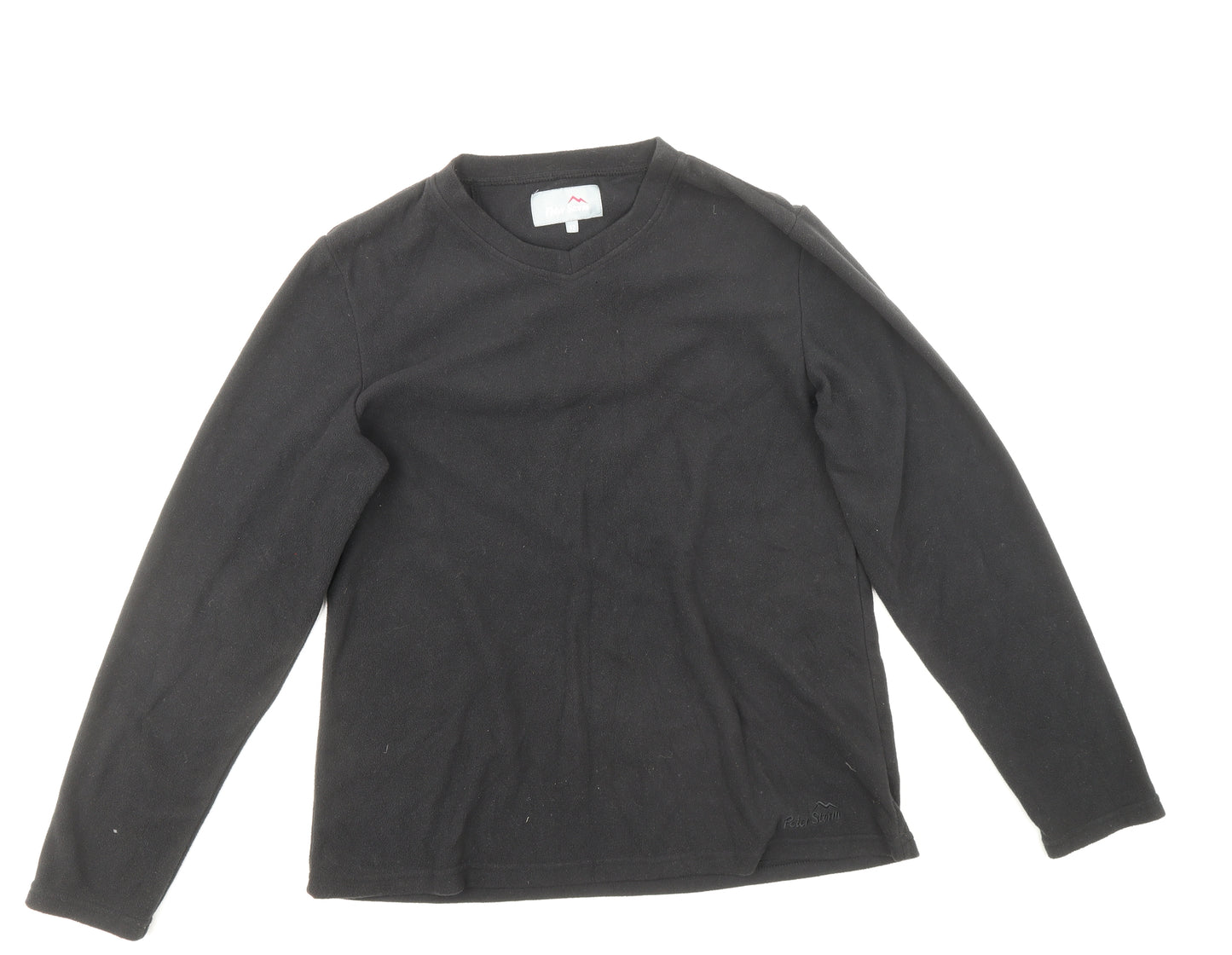 Peter Storm Womens Black V-Neck Polyester Pullover Jumper Size 12