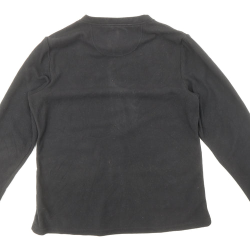 Peter Storm Womens Black V-Neck Polyester Pullover Jumper Size 12
