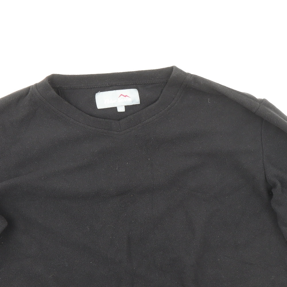 Peter Storm Womens Black V-Neck Polyester Pullover Jumper Size 12