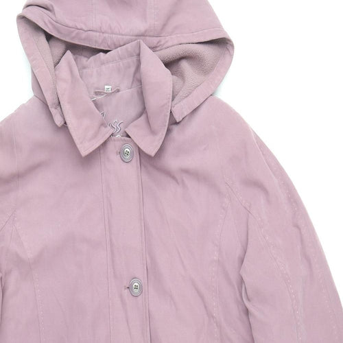 Klass Womens Purple Parka Coat Size M Zip - Panelling Detail, Drawstring