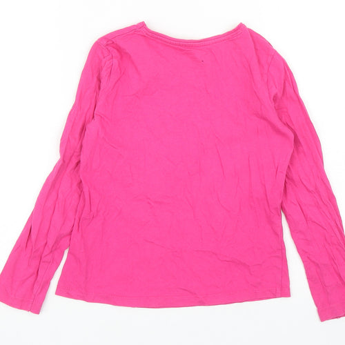 Primark Girls Pink Cotton Basic Casual Size 7-8 Years Round Neck Pullover - Magical Unicorn