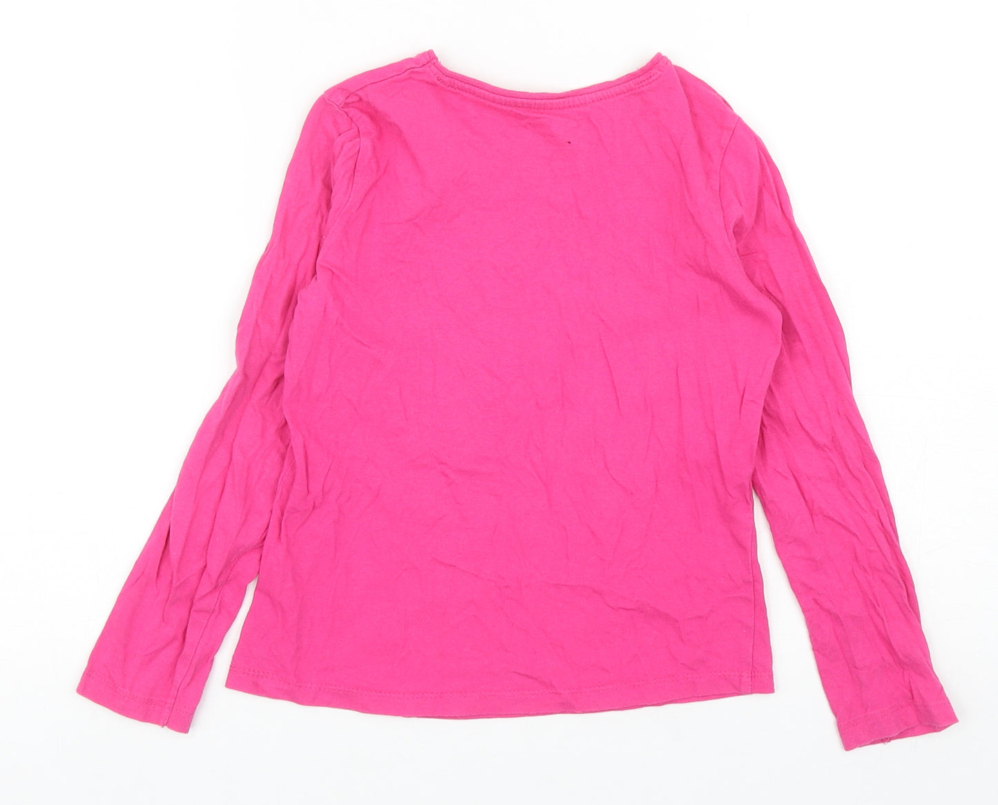 Primark Girls Pink Cotton Basic Casual Size 7-8 Years Round Neck Pullover - Magical Unicorn