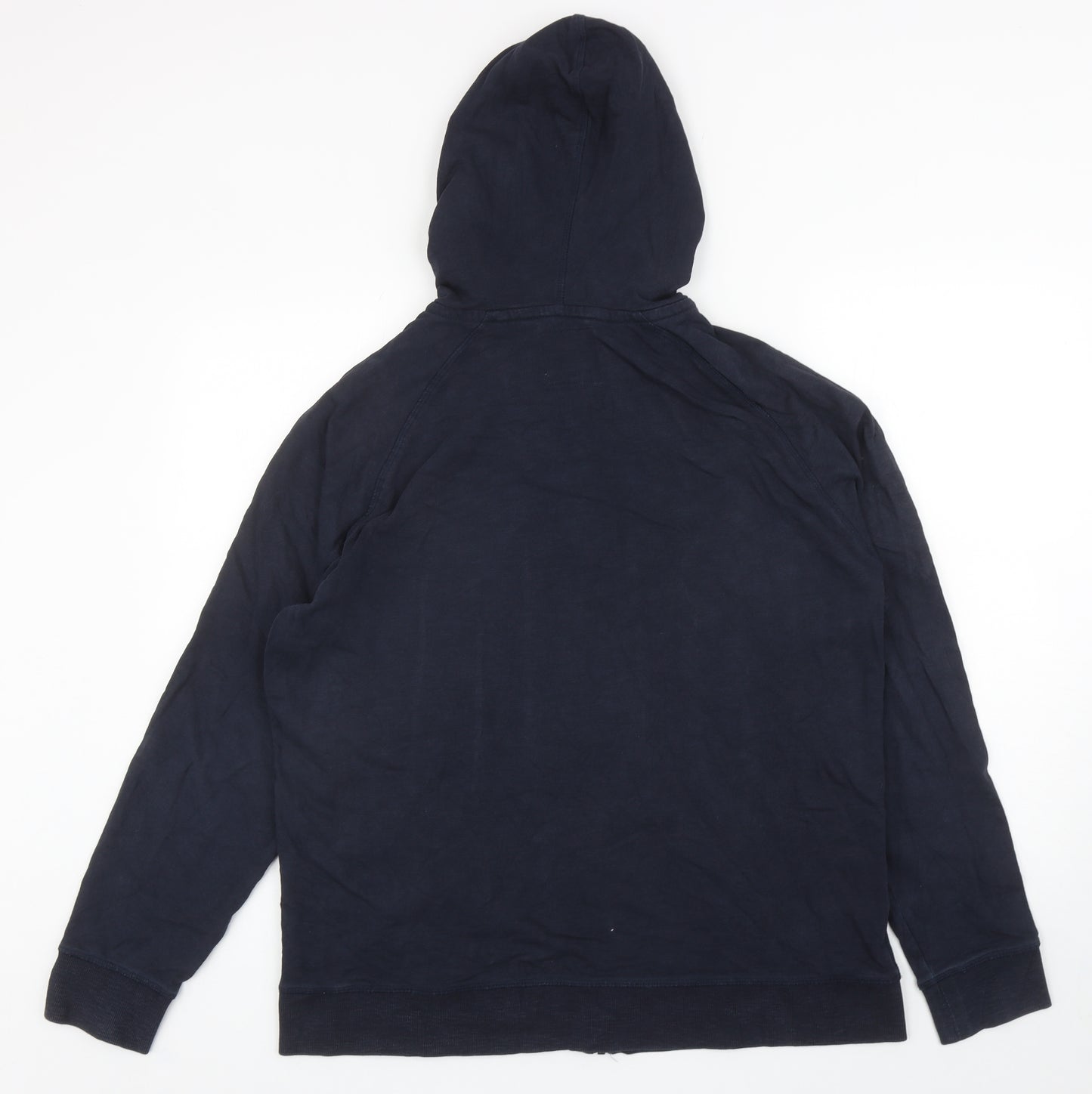 TU Mens Blue Cotton Full Zip Hoodie Size XL