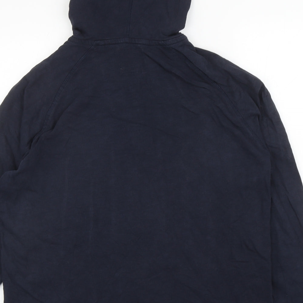 TU Mens Blue Cotton Full Zip Hoodie Size XL