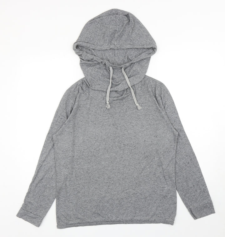 River Island Womens Grey Polyester Pullover Hoodie Size M Pullover