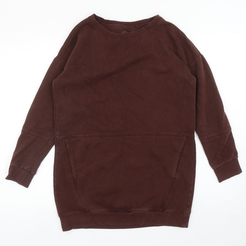 NEXT Womens Brown Cotton Pullover Sweatshirt Size S Pullover