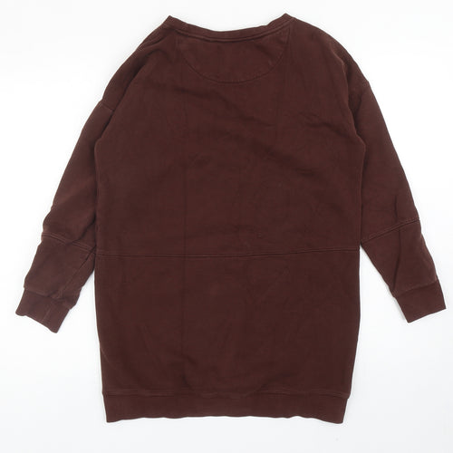 NEXT Womens Brown Cotton Pullover Sweatshirt Size S Pullover