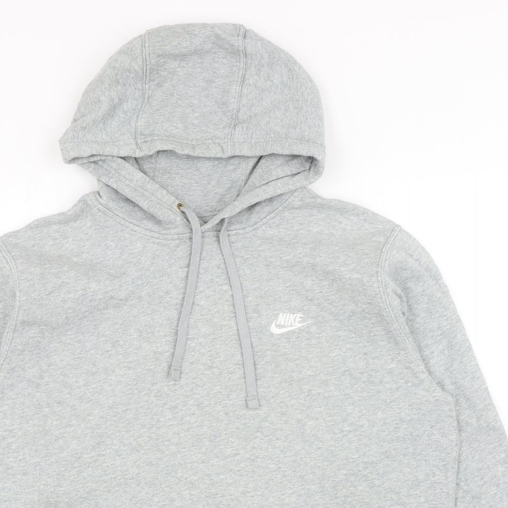 Nike Mens Grey Cotton Pullover Hoodie Size L