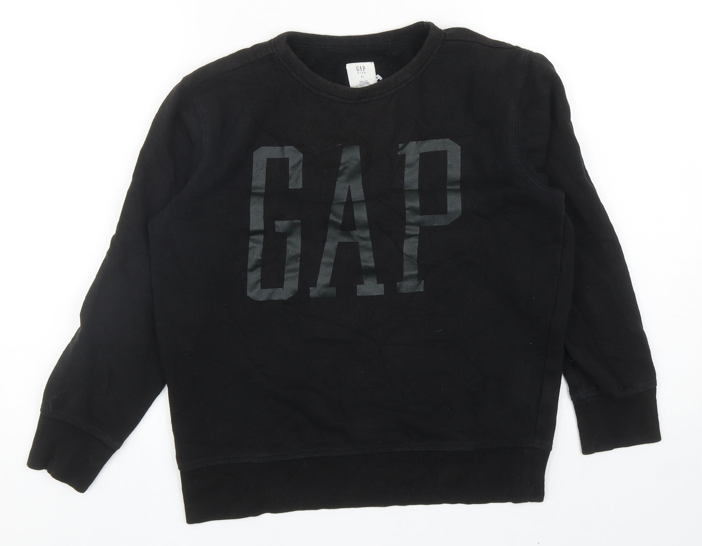 Gap Boys Black Cotton Pullover Sweatshirt Size XL Pullover