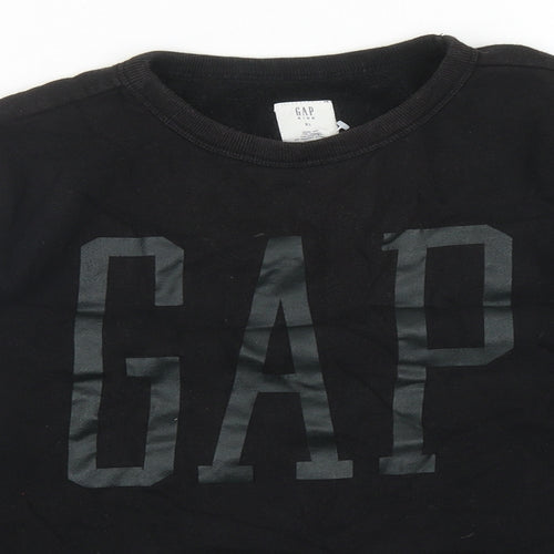 Gap Boys Black Cotton Pullover Sweatshirt Size XL Pullover