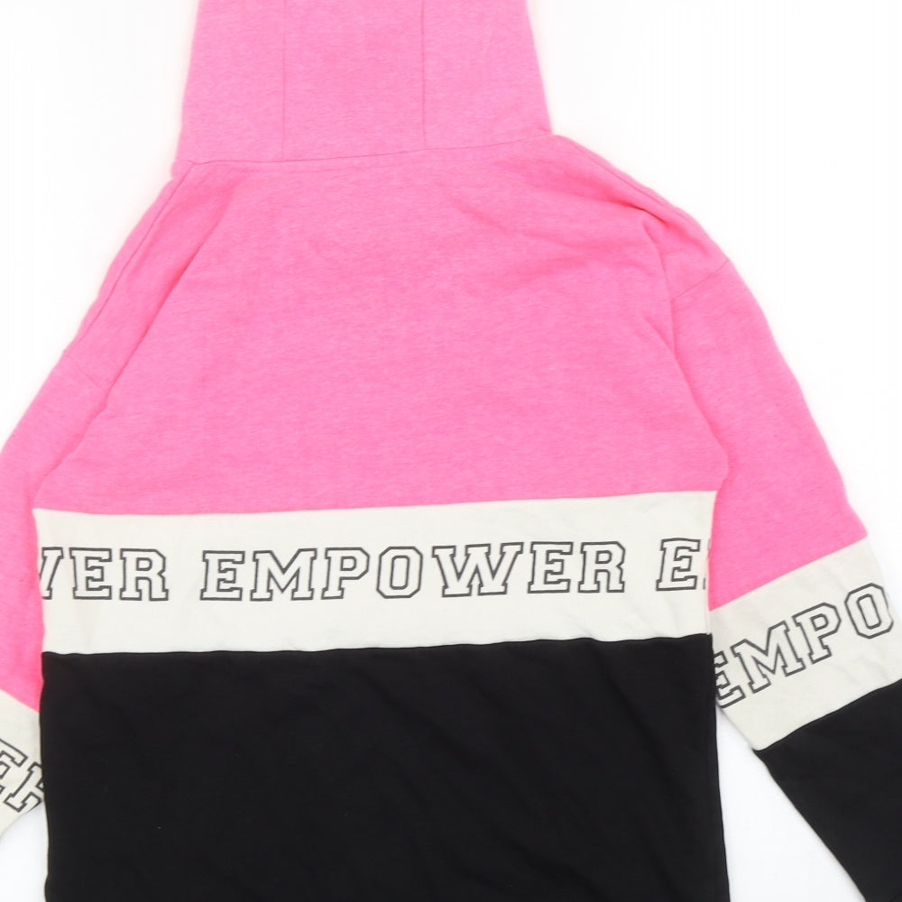 PEP&CO Girls Multicoloured Colourblock Polyester Pullover Hoodie Size 10-11 Years Pullover - Empower