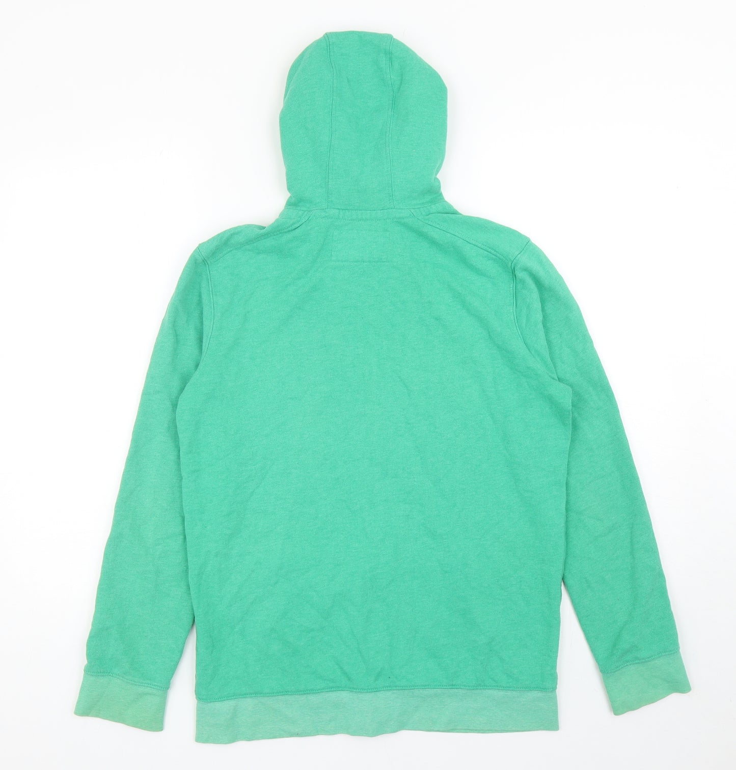 Marks and Spencer Girls Green Cotton Full Zip Hoodie Size 13-14 Years Zip