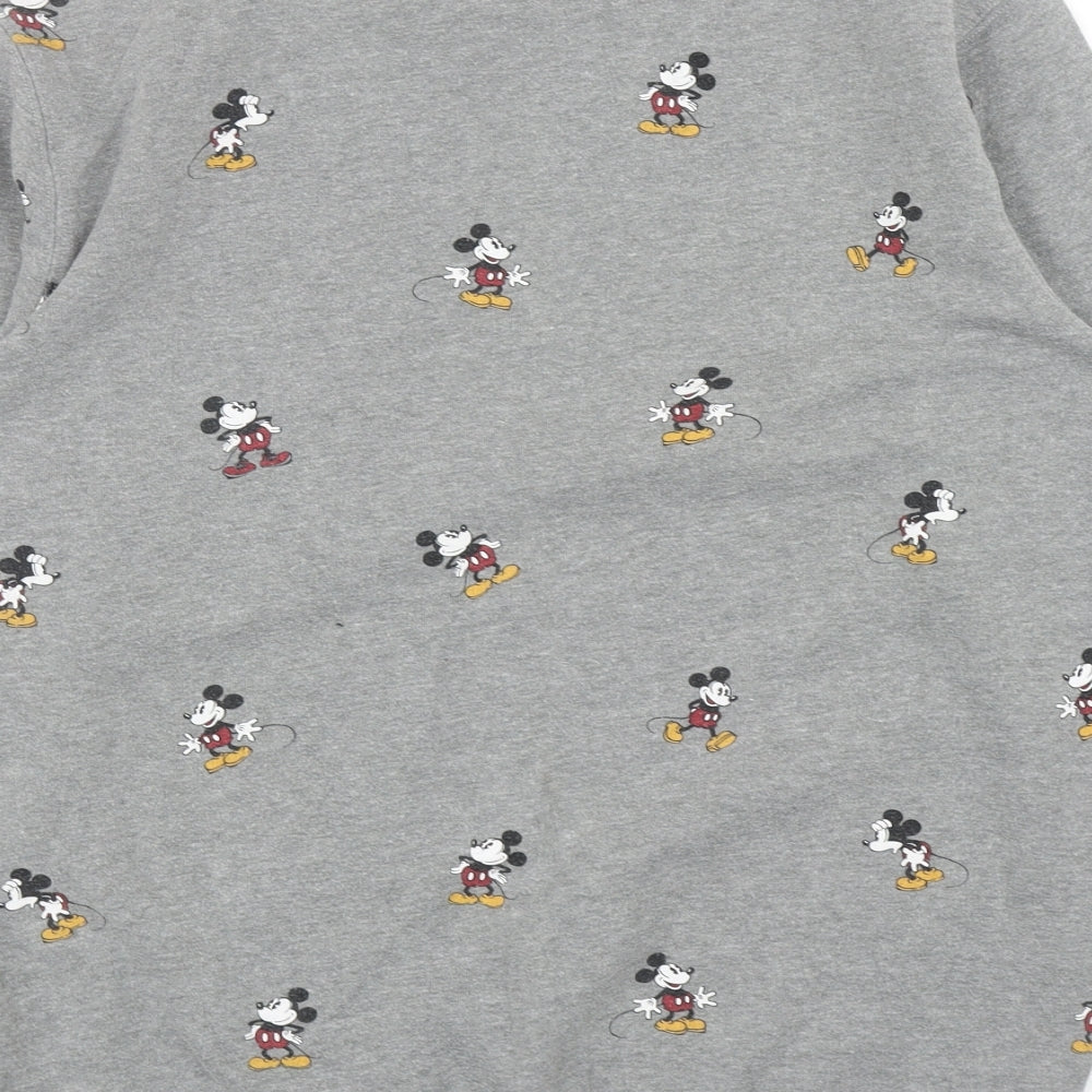 VANS Womens Grey Geometric Cotton Pullover Sweatshirt Size S Pullover - Mickey Mouse