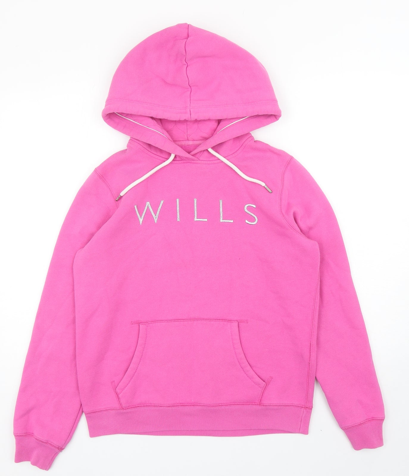 Jack Wills Womens Pink Cotton Pullover Hoodie Size 10 Pullover