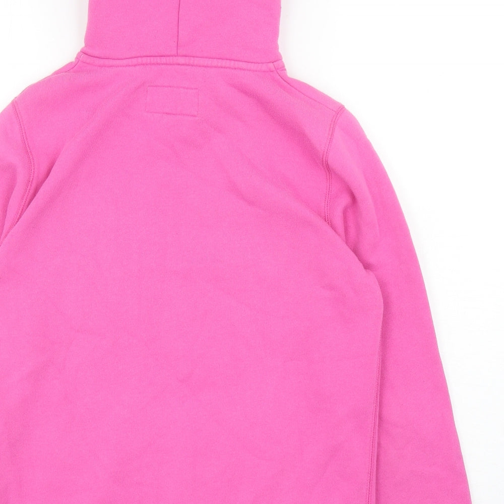 Jack Wills Womens Pink Cotton Pullover Hoodie Size 10 Pullover