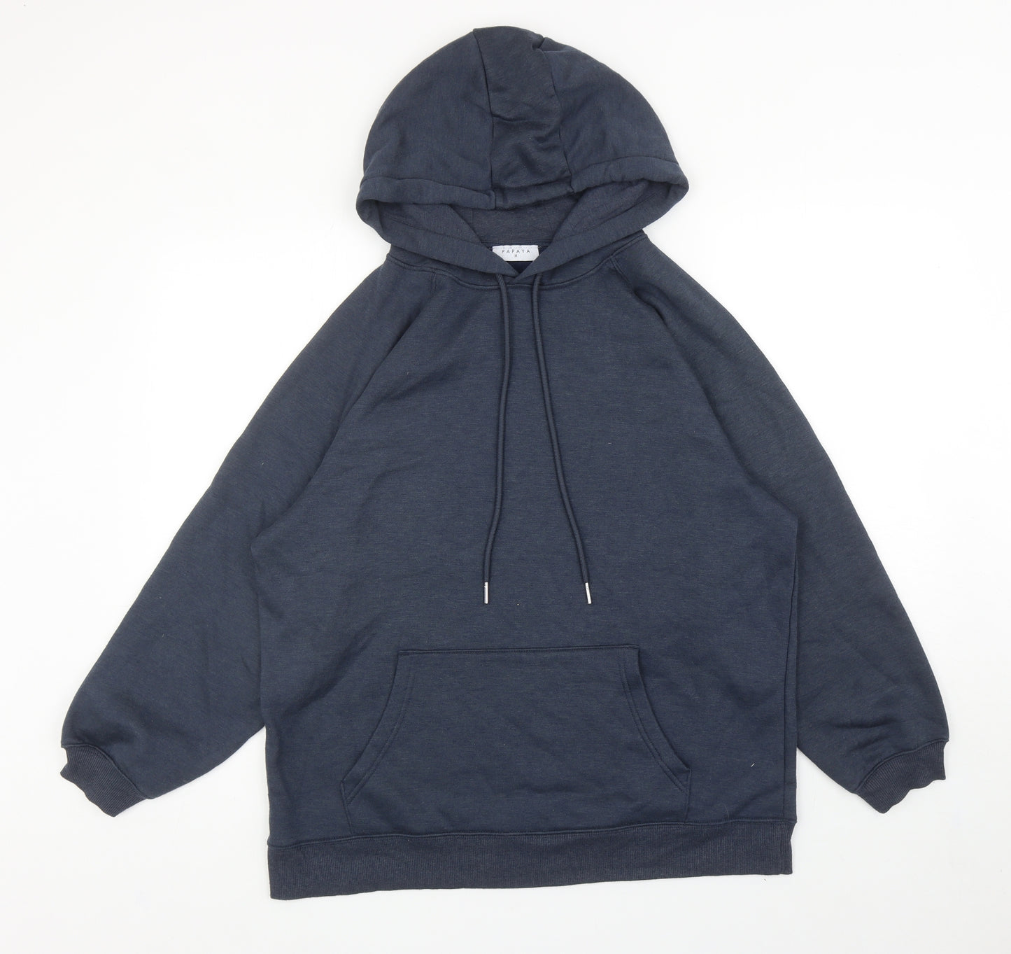 Papaya Womens Blue Viscose Pullover Hoodie Size M Pullover