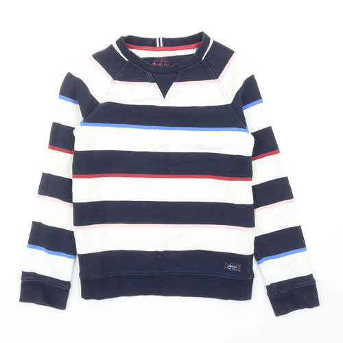 Joules Girls Multicoloured Striped Cotton Pullover Sweatshirt Size 11 Years Pullover