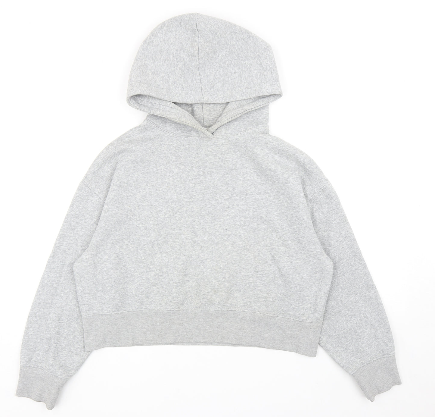 Zara Womens Grey Polyester Pullover Hoodie Size M Pullover - Cropped