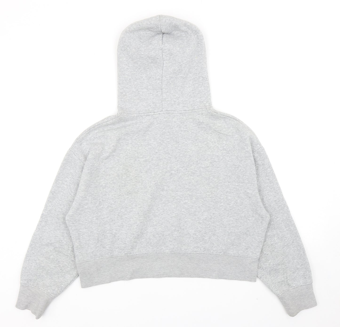Zara Womens Grey Polyester Pullover Hoodie Size M Pullover - Cropped