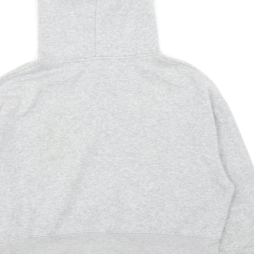 Zara Womens Grey Polyester Pullover Hoodie Size M Pullover - Cropped