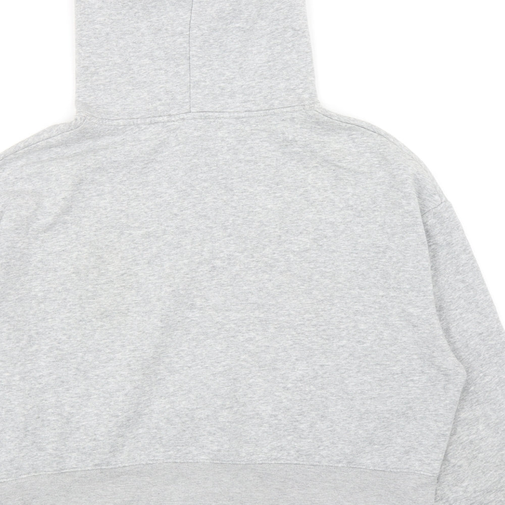 Zara Womens Grey Polyester Pullover Hoodie Size M Pullover - Cropped