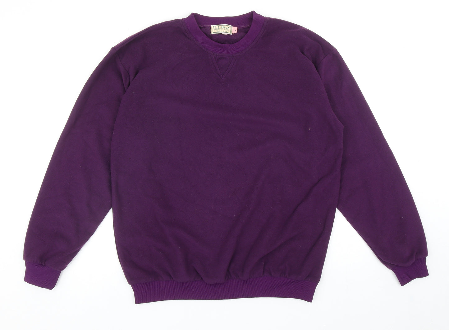 L.L. Bean Womens Purple Polyester Pullover Sweatshirt Size M Pullover