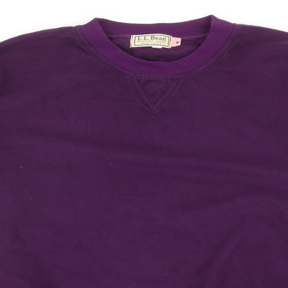 L.L. Bean Womens Purple Polyester Pullover Sweatshirt Size M Pullover