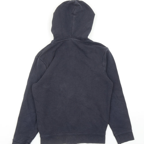 TU Boys Blue Cotton Full Zip Hoodie Size 9 Years Zip