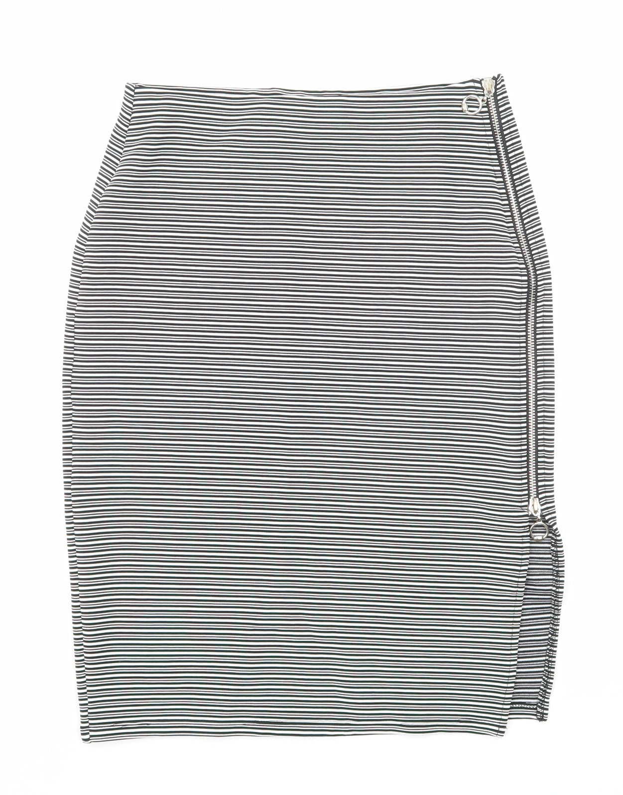 Atmosphere Womens Black Striped Polyester Straight & Pencil Skirt Size 10 Zip