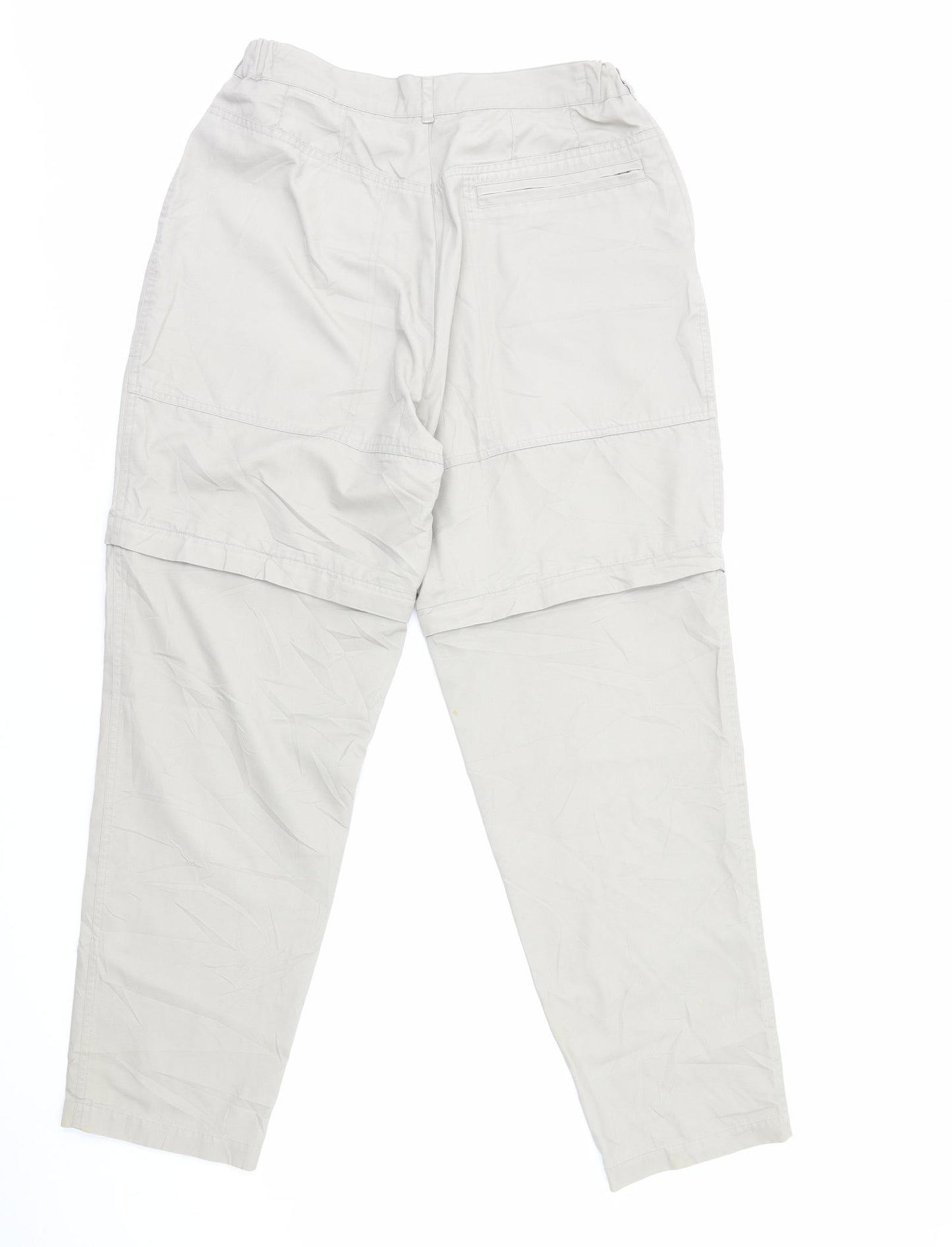 Regatta Womens Beige Polyester Rain Trousers Trousers Size 12 L29 in Regular Zip