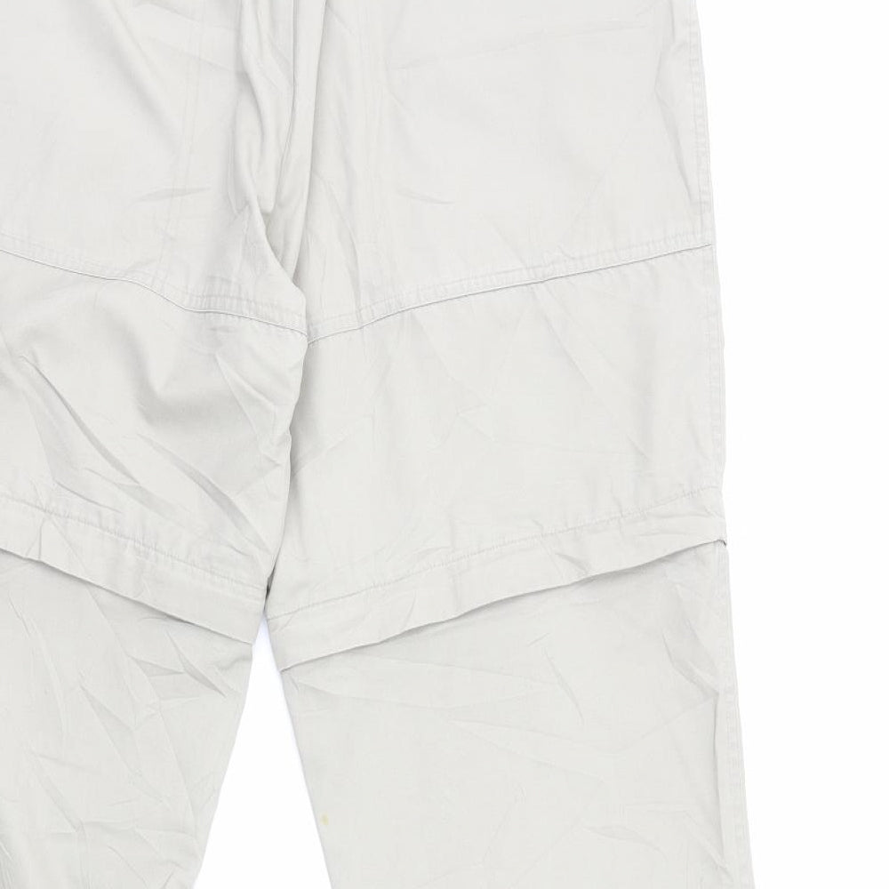 Regatta Womens Beige Polyester Rain Trousers Trousers Size 12 L29 in Regular Zip