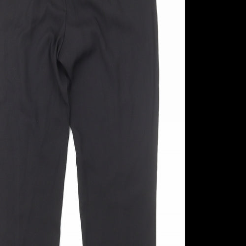 Zara Womens Black Polyester Dress Pants Trousers Size S L25 in Regular Drawstring