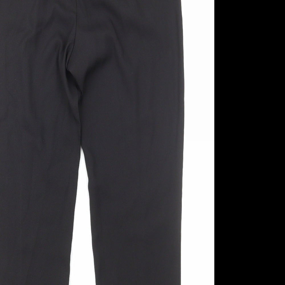 Zara Womens Black Polyester Dress Pants Trousers Size S L25 in Regular Drawstring