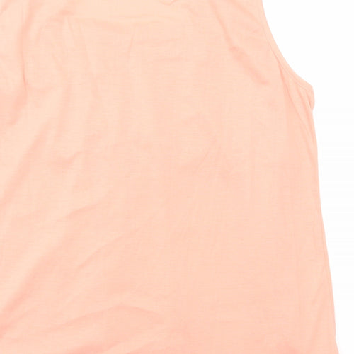 Preworn Womens Orange Polyester Basic Tank Size XL Square Neck