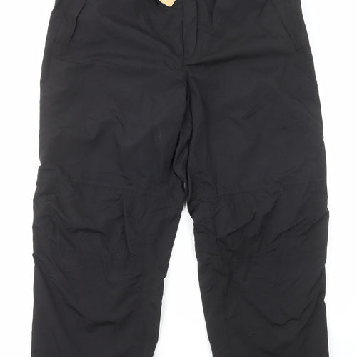 Cotton Traders Mens Black Polyester Windbreaker Trousers Size XL L38 in Regular Zip