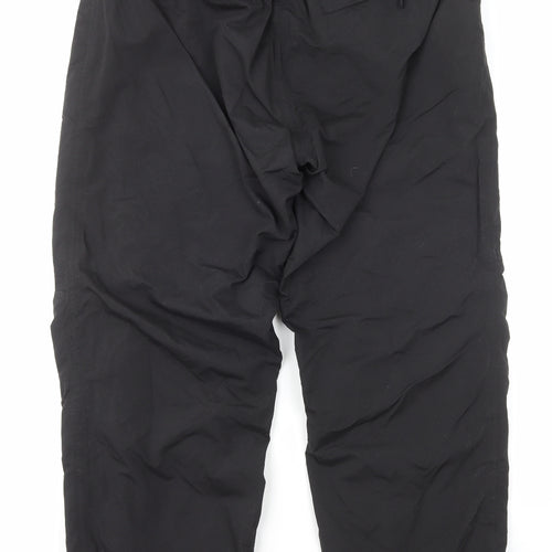 Cotton Traders Mens Black Polyester Windbreaker Trousers Size XL L38 in Regular Zip