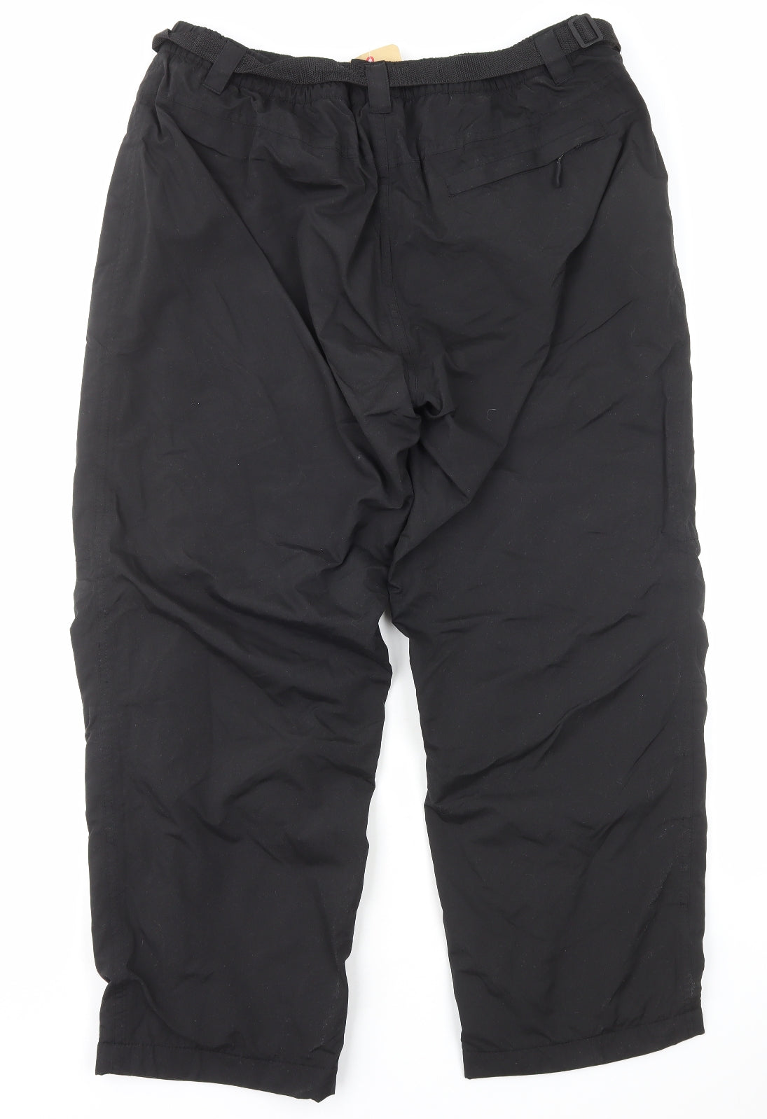 Cotton Traders Mens Black Polyester Windbreaker Trousers Size XL L38 in Regular Zip