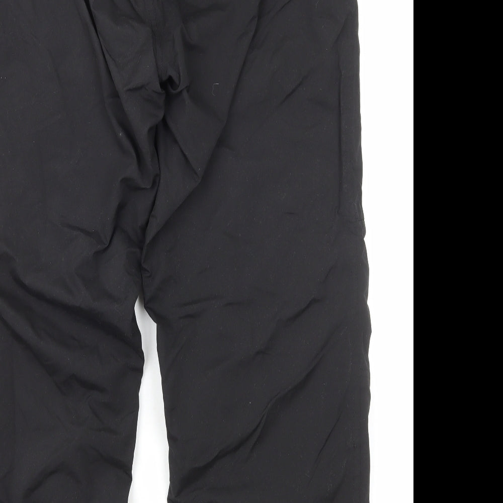 Cotton Traders Mens Black Polyester Windbreaker Trousers Size XL L38 in Regular Zip