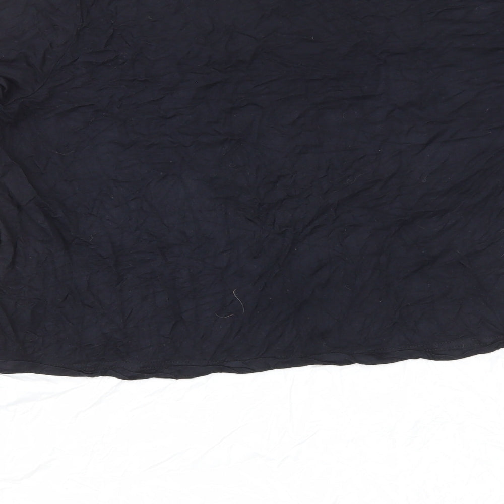 Very Womens Black Viscose Basic Blouse Size 18 Round Neck