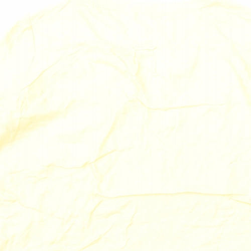 Marks and Spencer Womens Yellow Viscose Basic T-Shirt Size 14 V-Neck